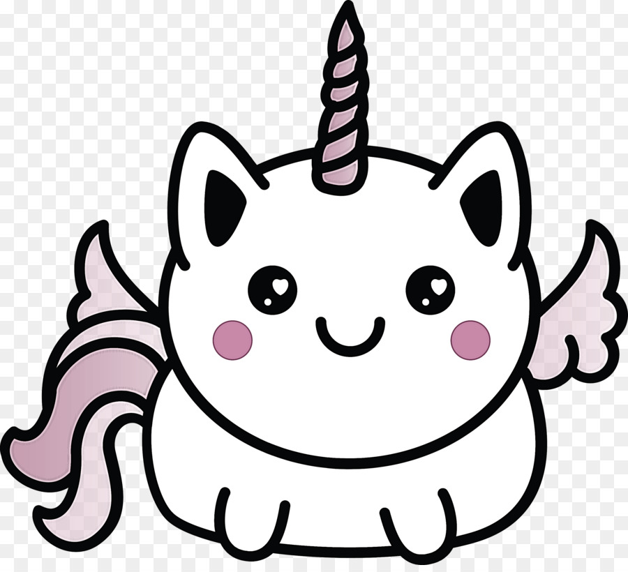 Lindo Gato Unicornio，Fantasía PNG