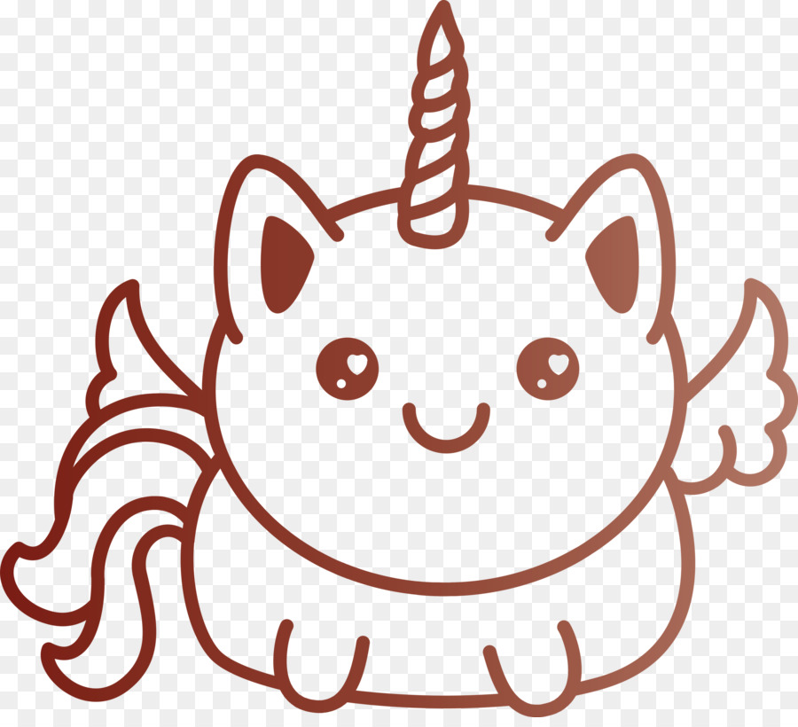 Lindo Gato Unicornio，Fantasía PNG