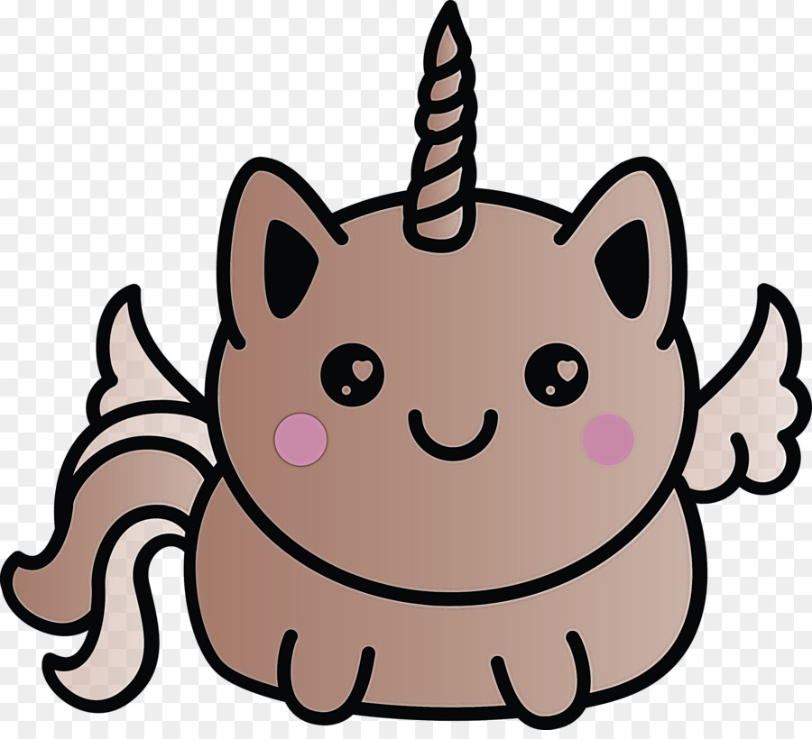 Lindo Gato Unicornio，Fantasía PNG