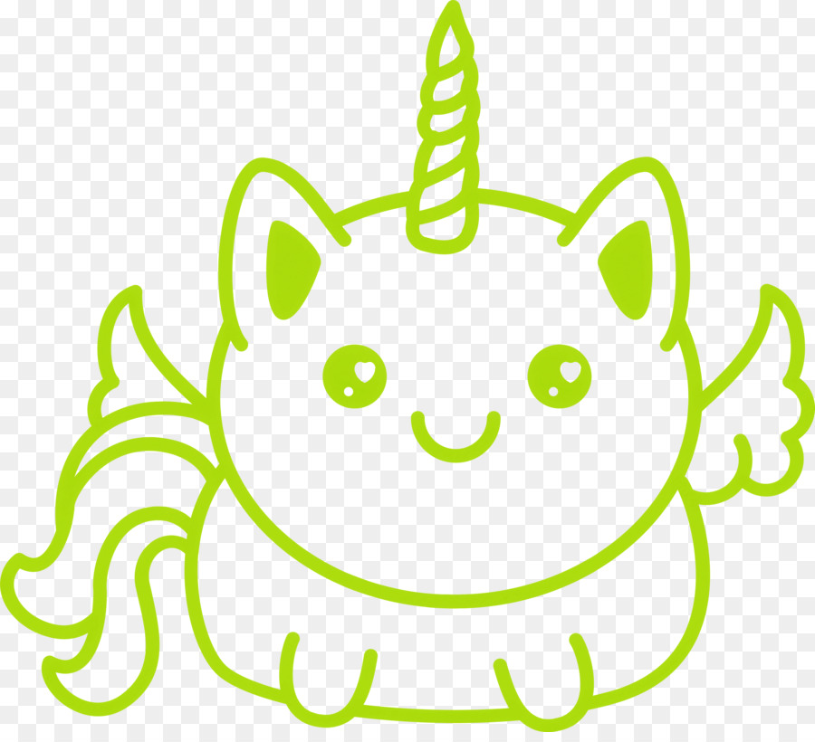 Lindo Gato Unicornio，Fantasía PNG