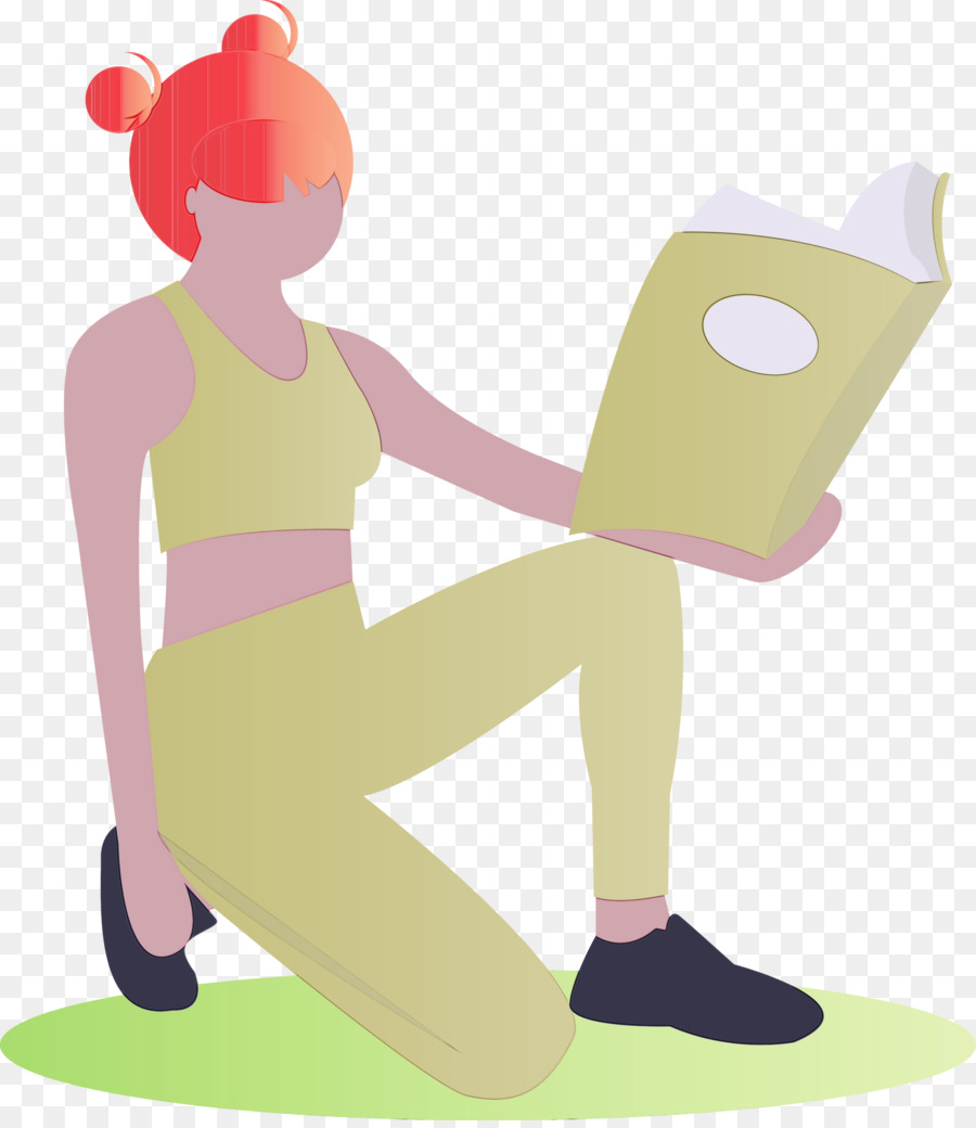 Mujer Leyendo，Libro PNG