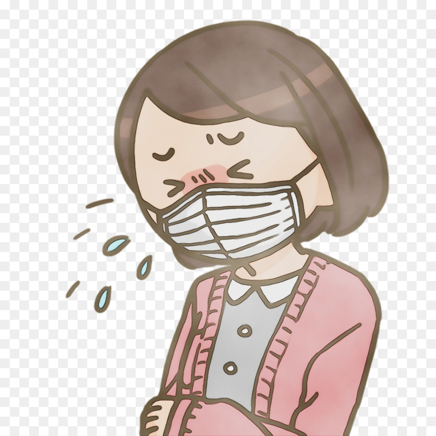 Mujer Enferma Con Mascarilla，Mascarilla PNG