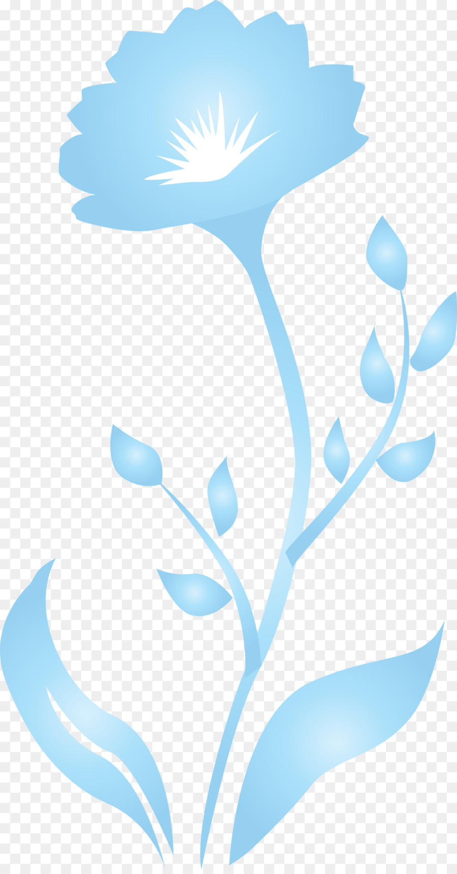 Flor，Azul PNG