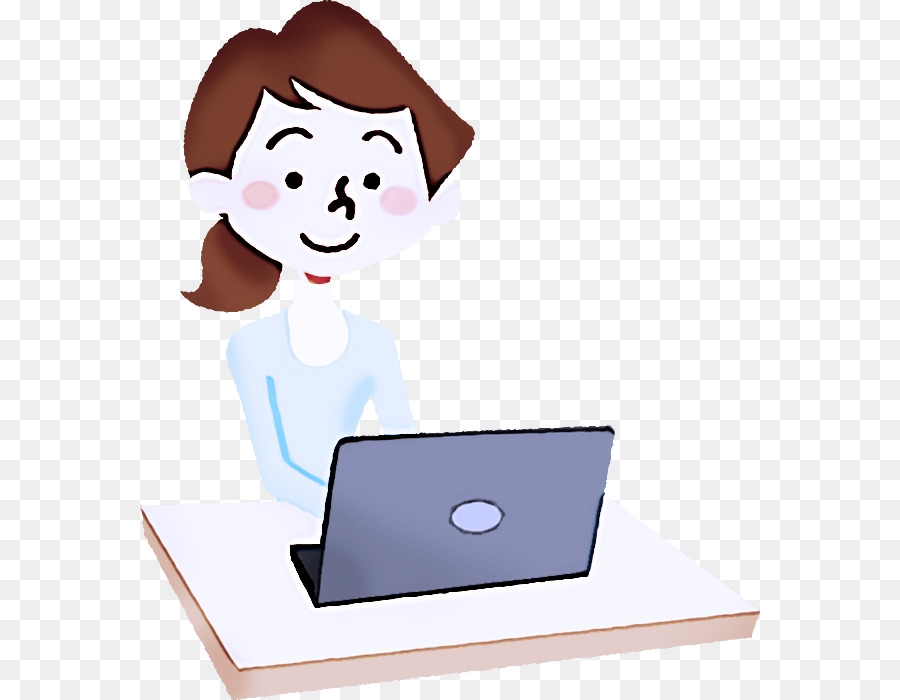 Mujer Con Computador Portatil，Computadora PNG