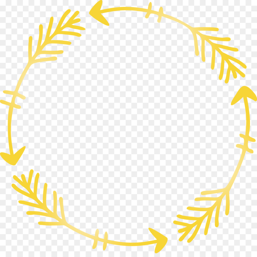 Flecha Circular Amarilla，Círculo PNG