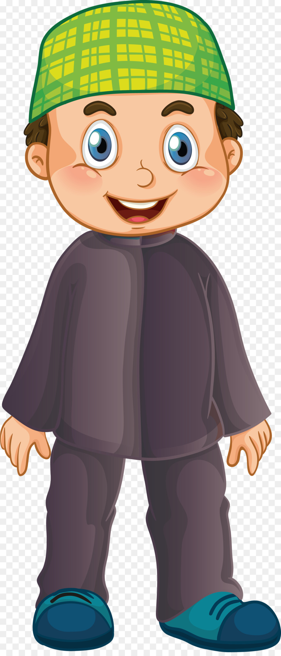 Niño De Dibujos Animados，Sonriente PNG