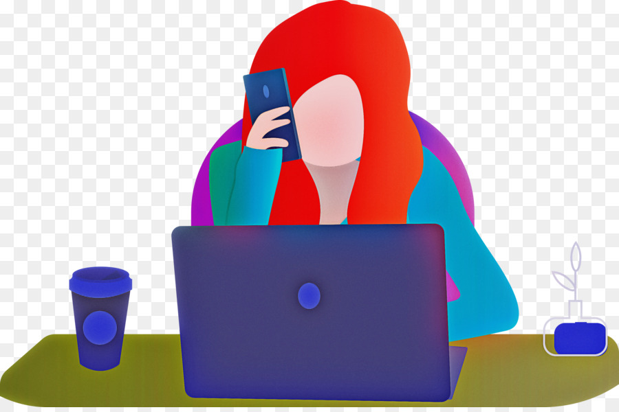 Mujer Con Computador Portatil，Trabajar PNG