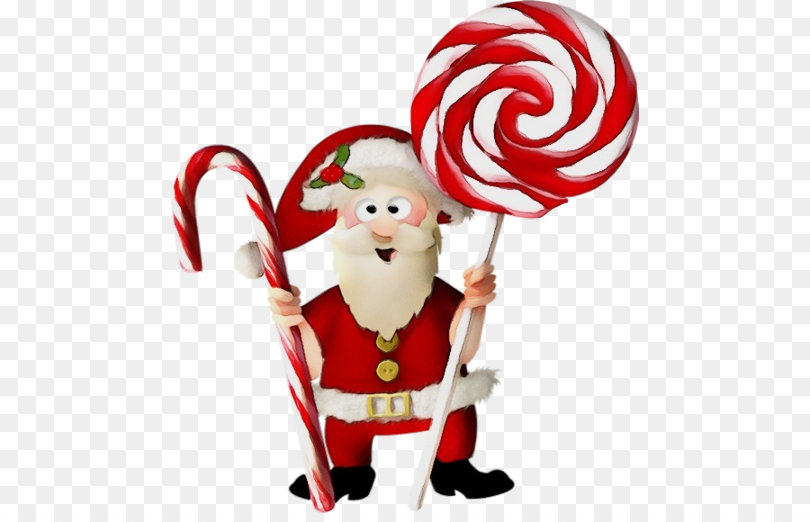 Papá Noel，Bastón De Caramelo PNG