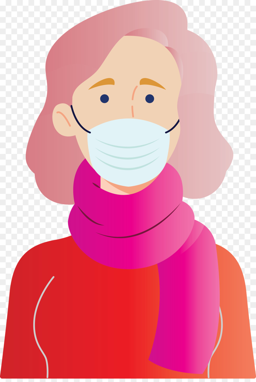 Mujer Con Mascara，Mascarilla PNG