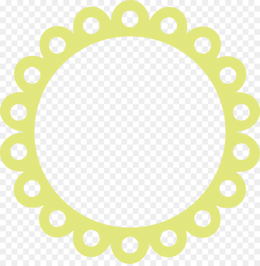 Marco Circular，Amarillo PNG