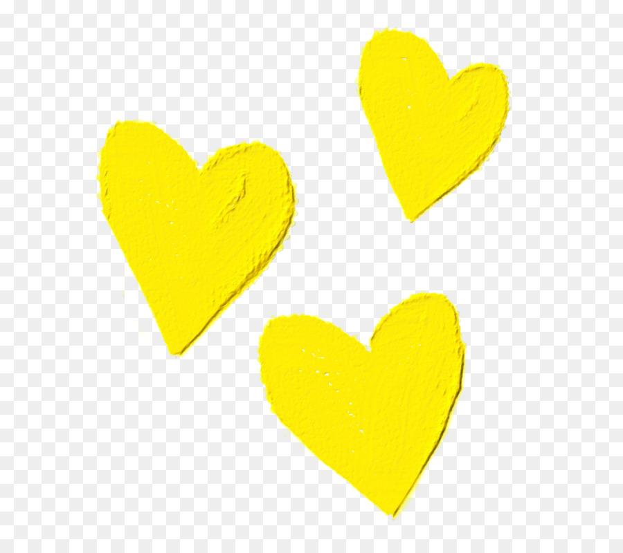 Corazón，Amarillo PNG