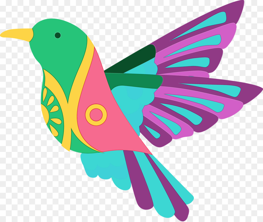 Pájaro Colorido，Vuelo PNG