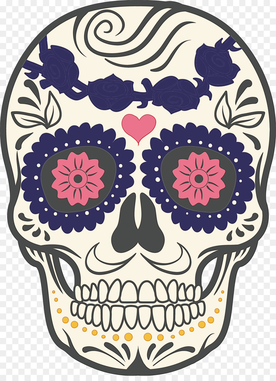 Calavera Decorativa，Cráneo PNG