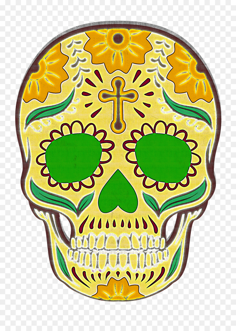 Calavera De Azúcar，Dia De Muertos PNG