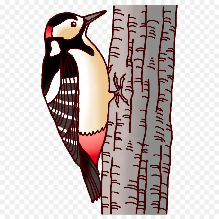 Pájaro Carpintero，Árbol PNG