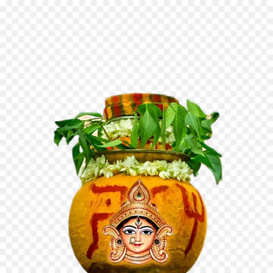 Maceta Decorada，Hojas PNG