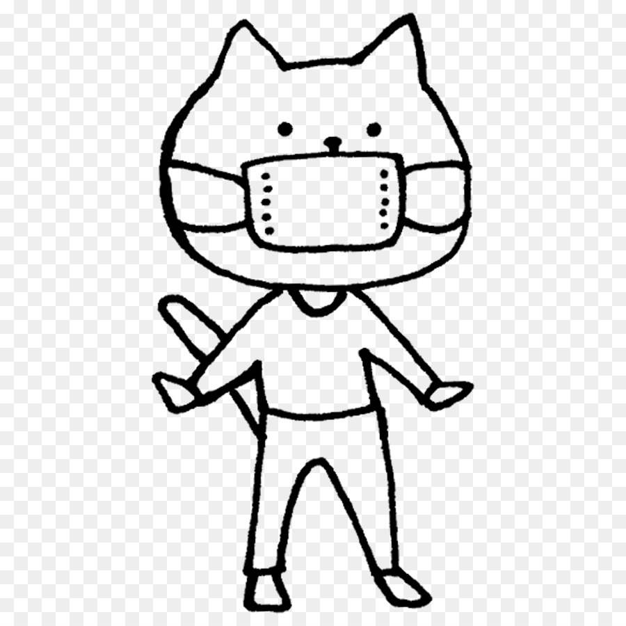 Gato Con Mascara，Mascarilla PNG