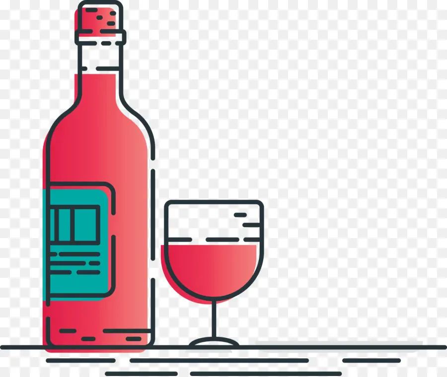 Vino Tinto，Botella De Vidrio PNG