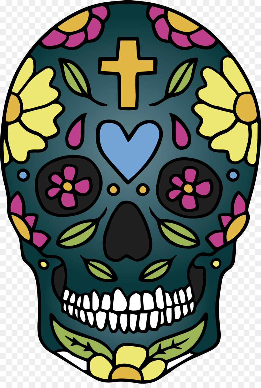 Calavera Colorida，Decoración PNG