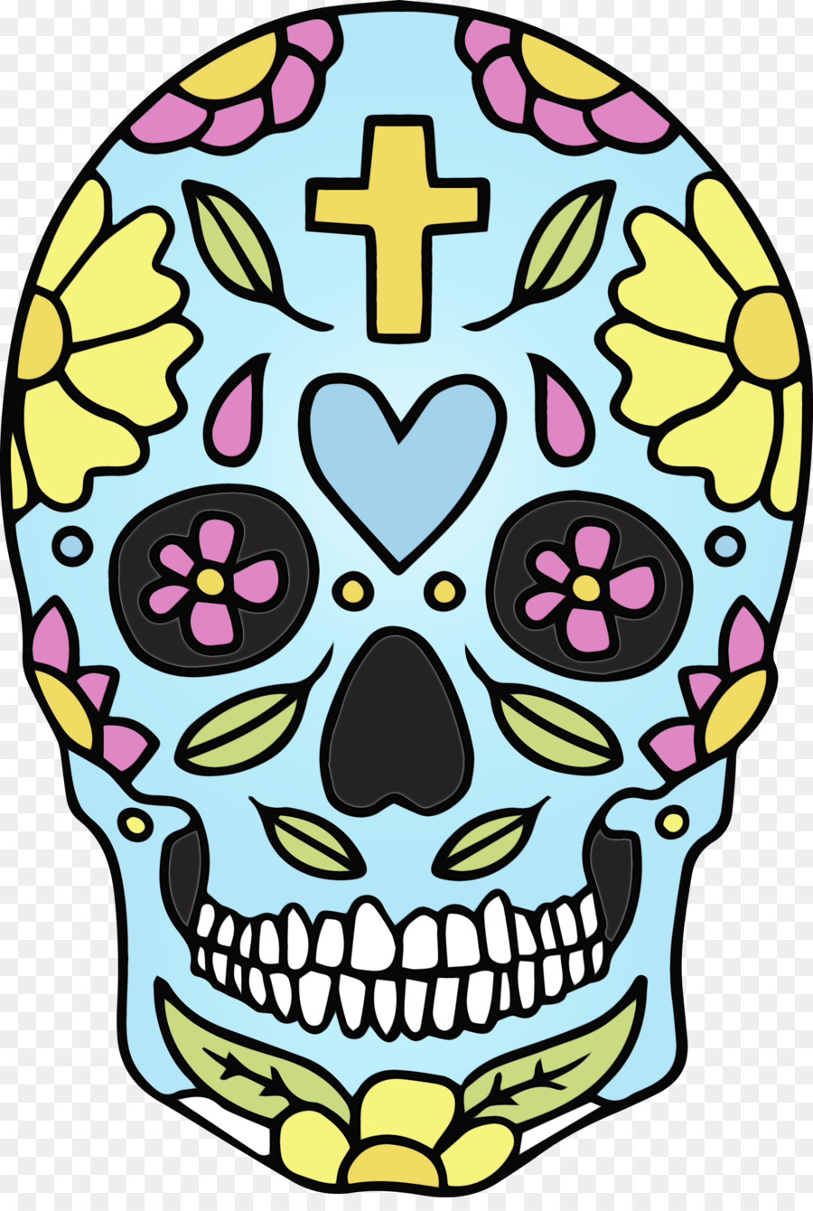 Calavera Colorida，Decoración PNG