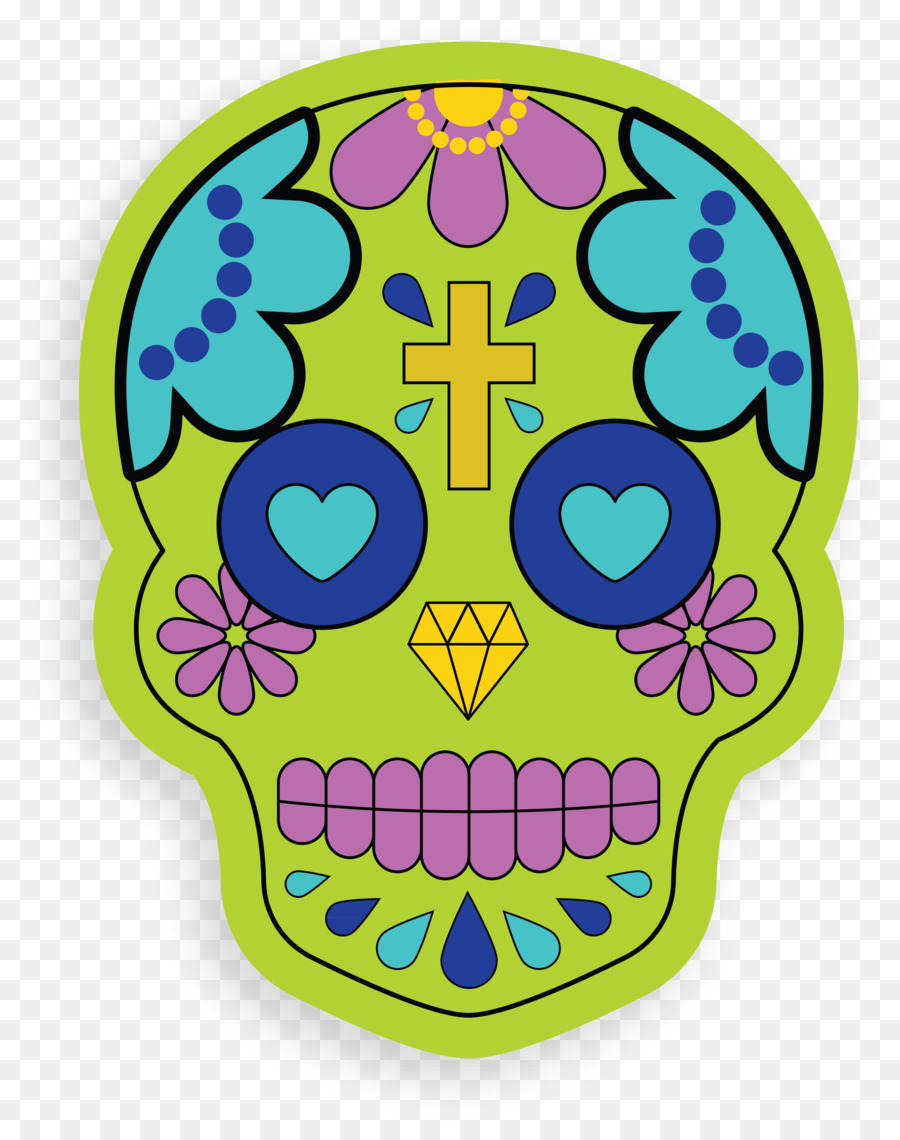 Calavera Decorada，Dia De Muertos PNG