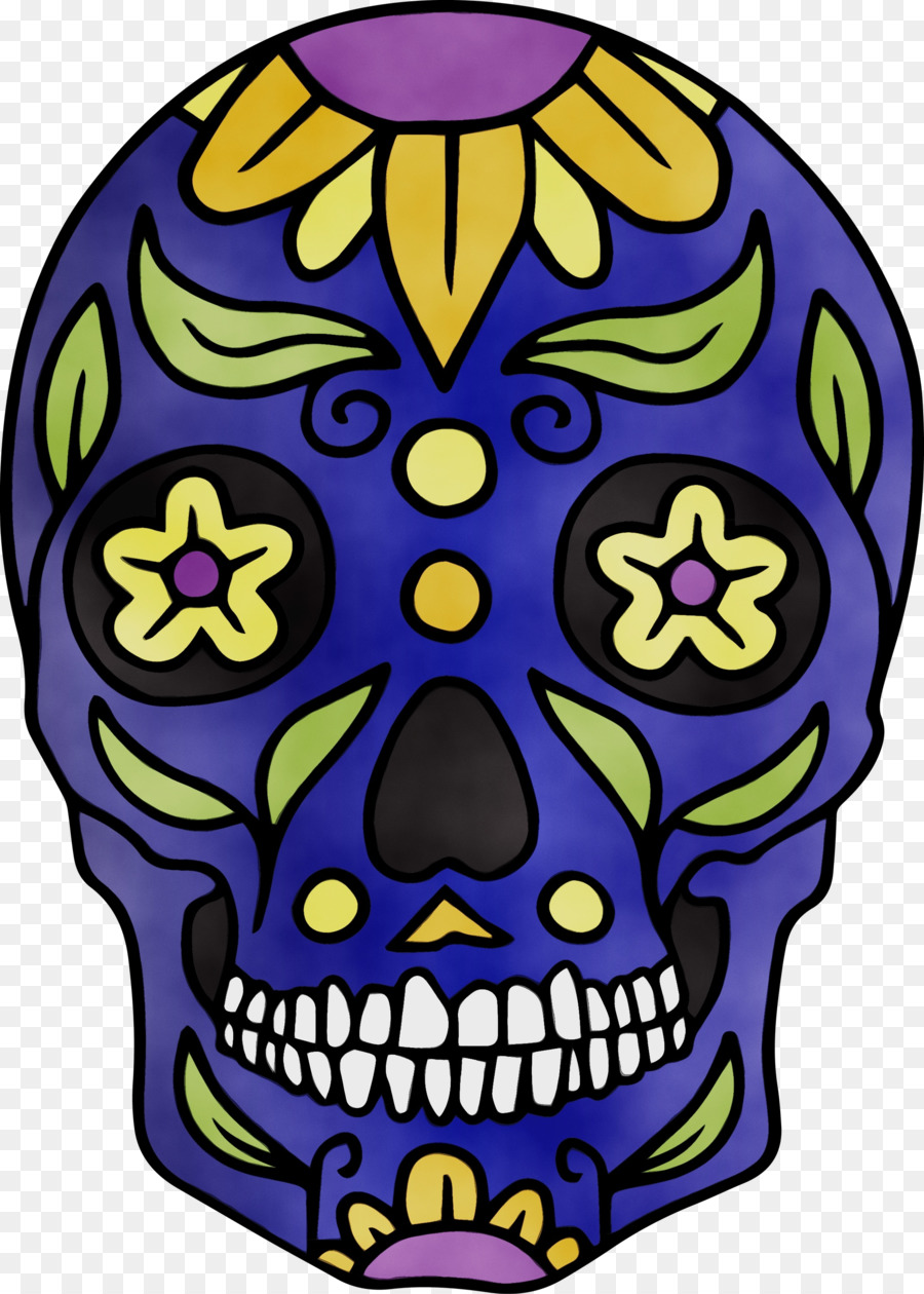 Pintura A La Acuarela，Día De Los Muertos PNG