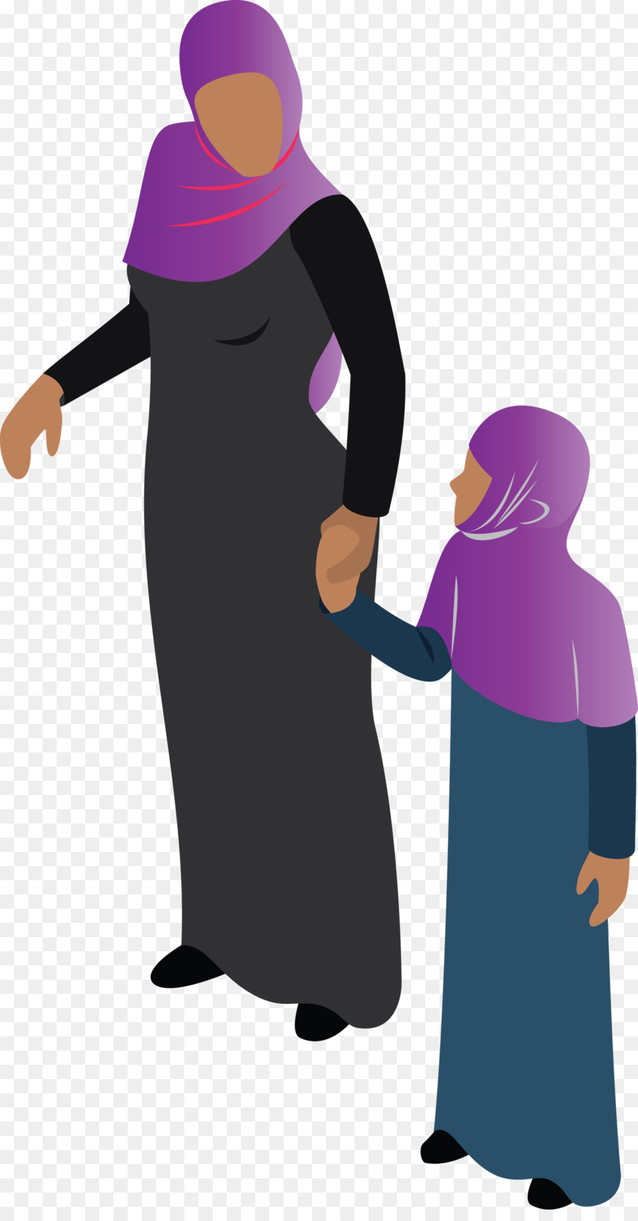 Mujer Y Niño，Tomados De La Mano PNG