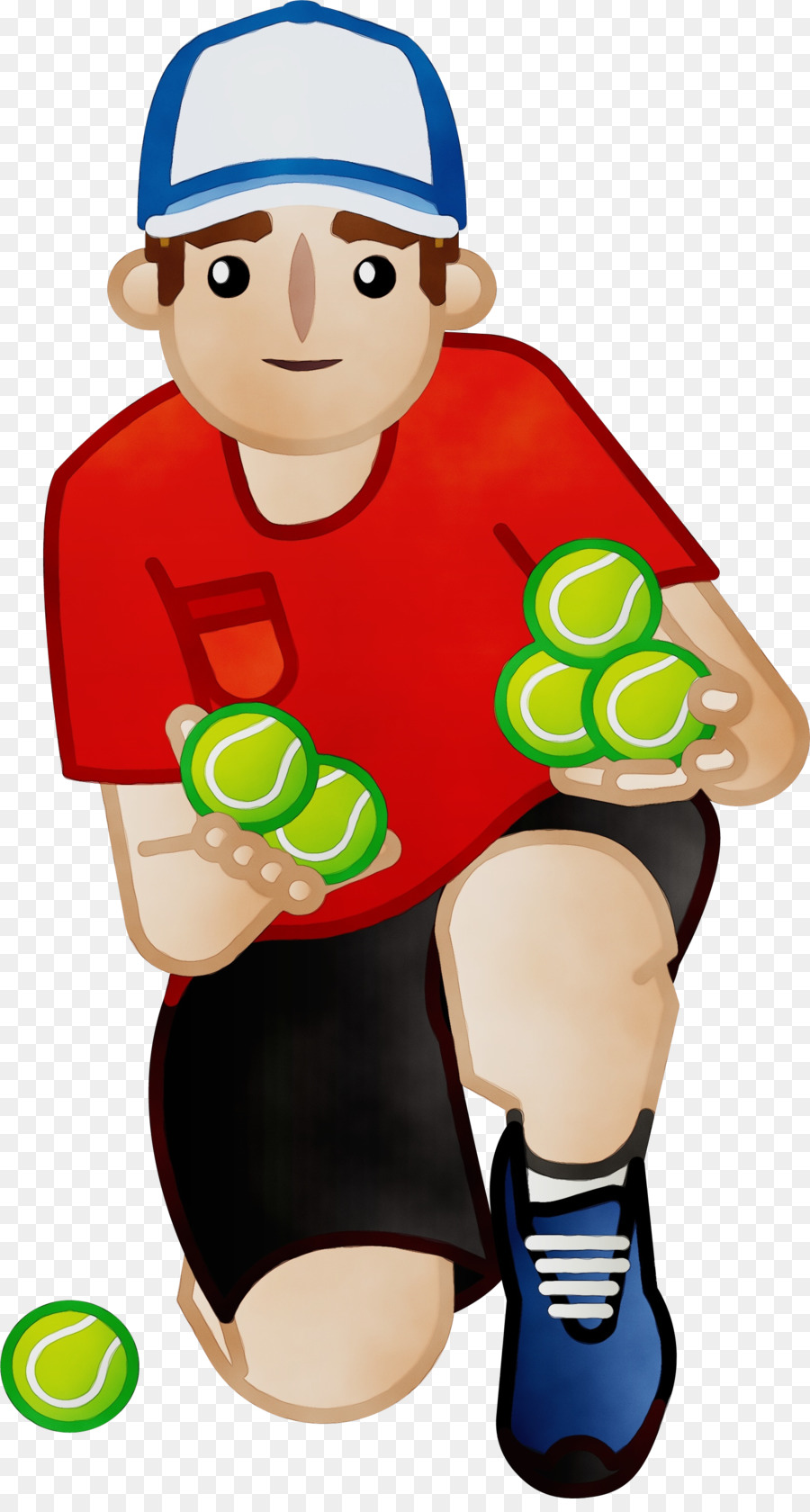 Niño Con Pelotas De Tenis，Chico PNG