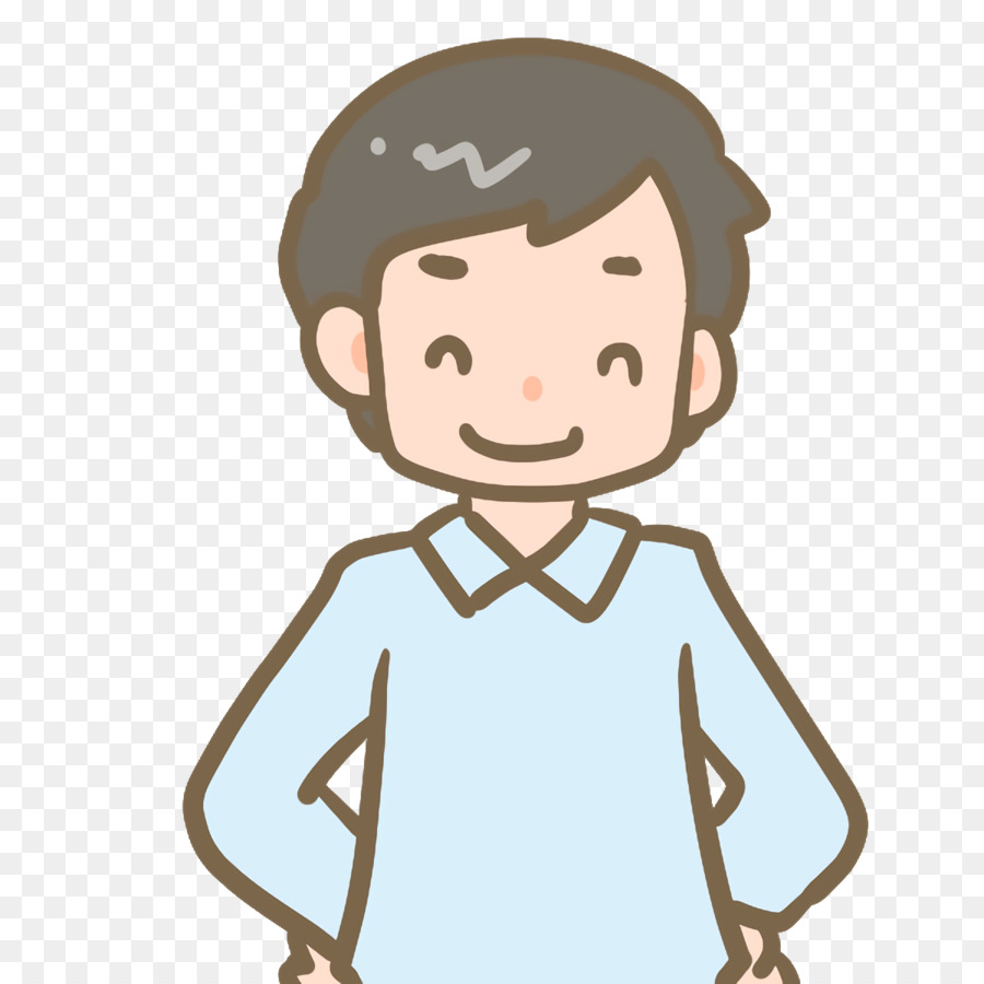 Niño De Dibujos Animados，Sonriente PNG