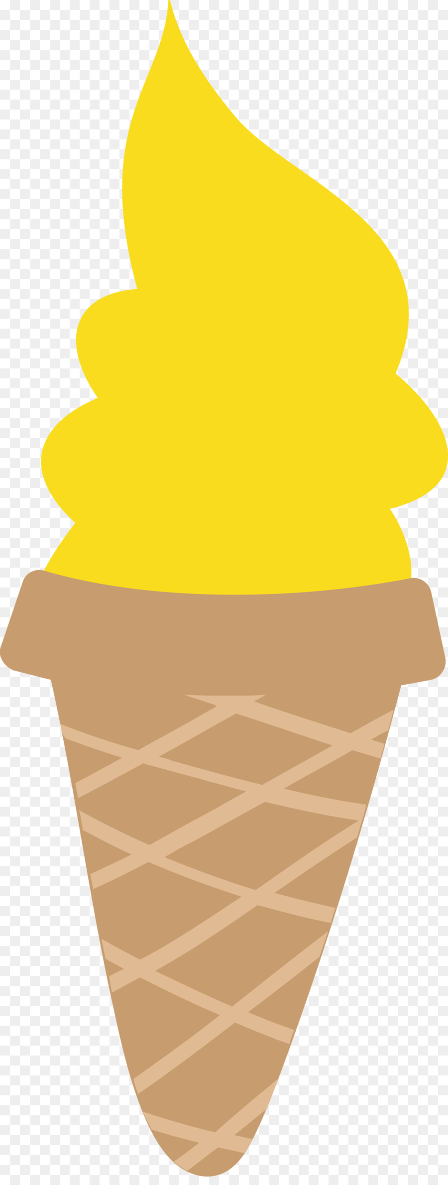 Cono De Helado Amarillo，Helado PNG