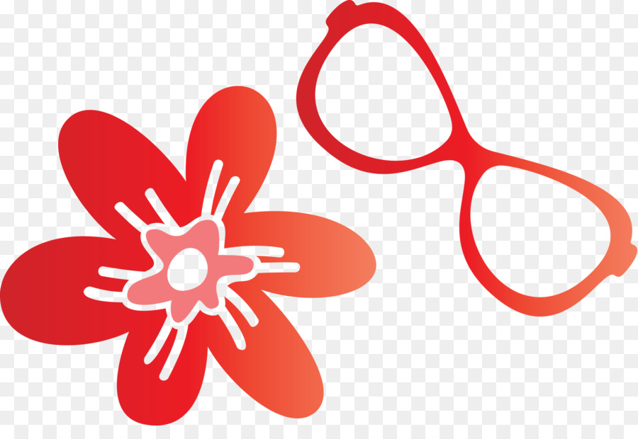 Flor Y Gafas，Accesorio PNG