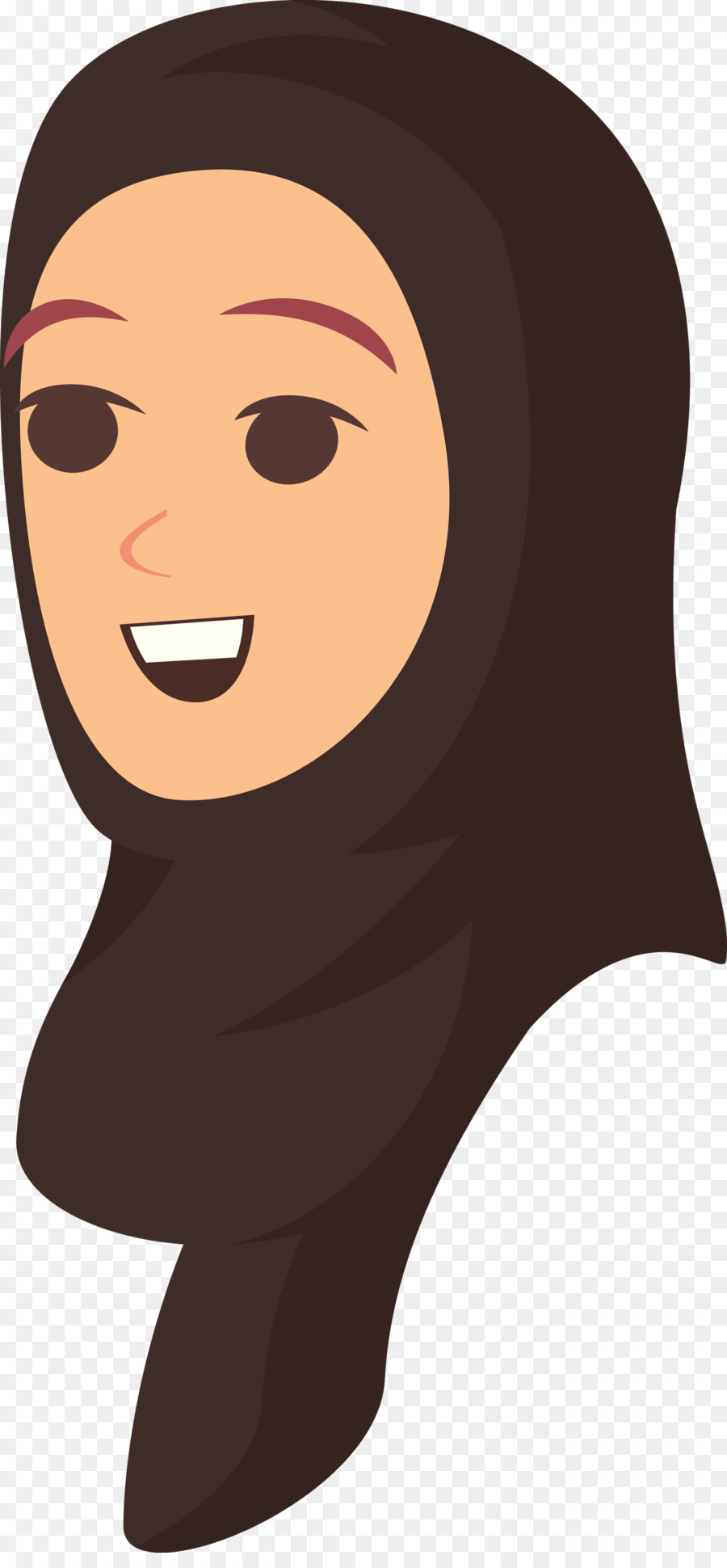 Mujer Sonriente En Hijab，Hiyab PNG