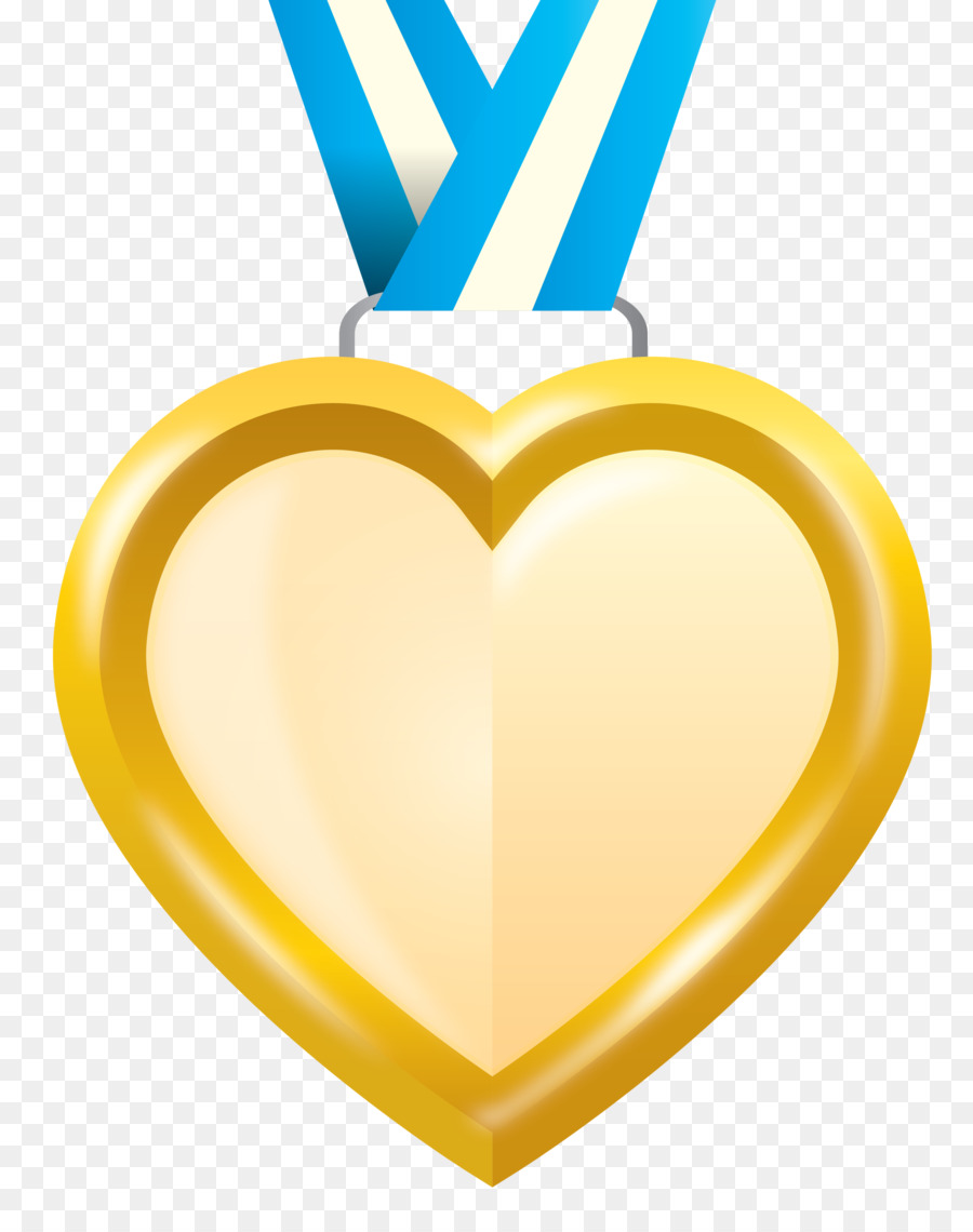 Medalla Del Corazón，Oro PNG