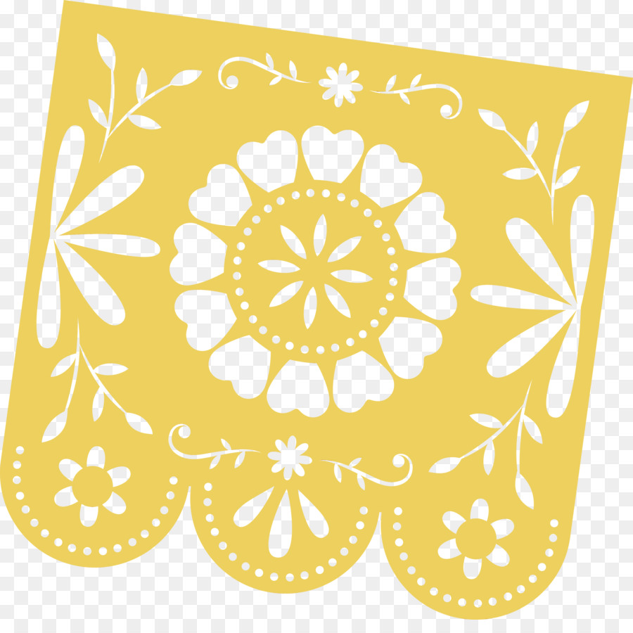 Recorte De Papel Amarillo，Decorativo PNG