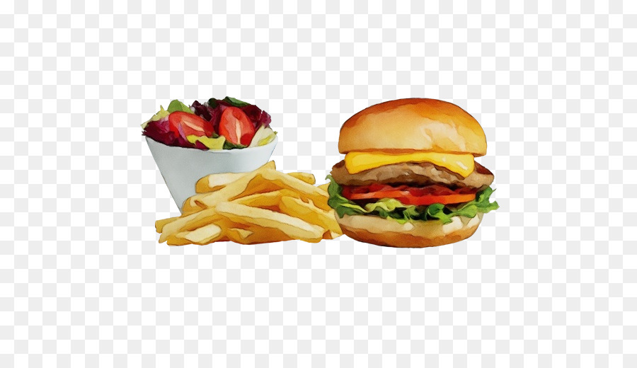 Las Papas Fritas，Hamburguesa Con Queso PNG