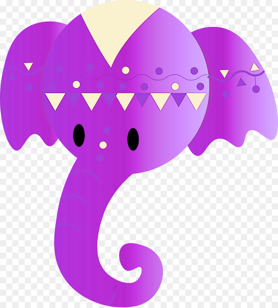 Elefante Morado，Púrpura PNG