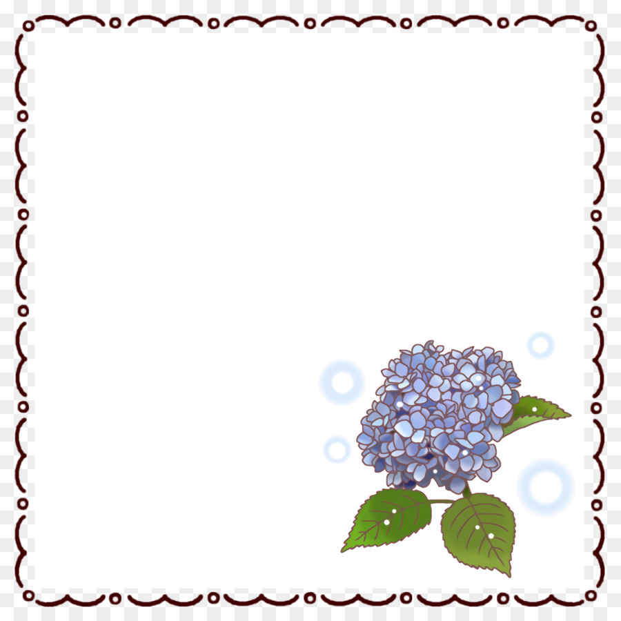 Hortensia Azul，Hojas PNG