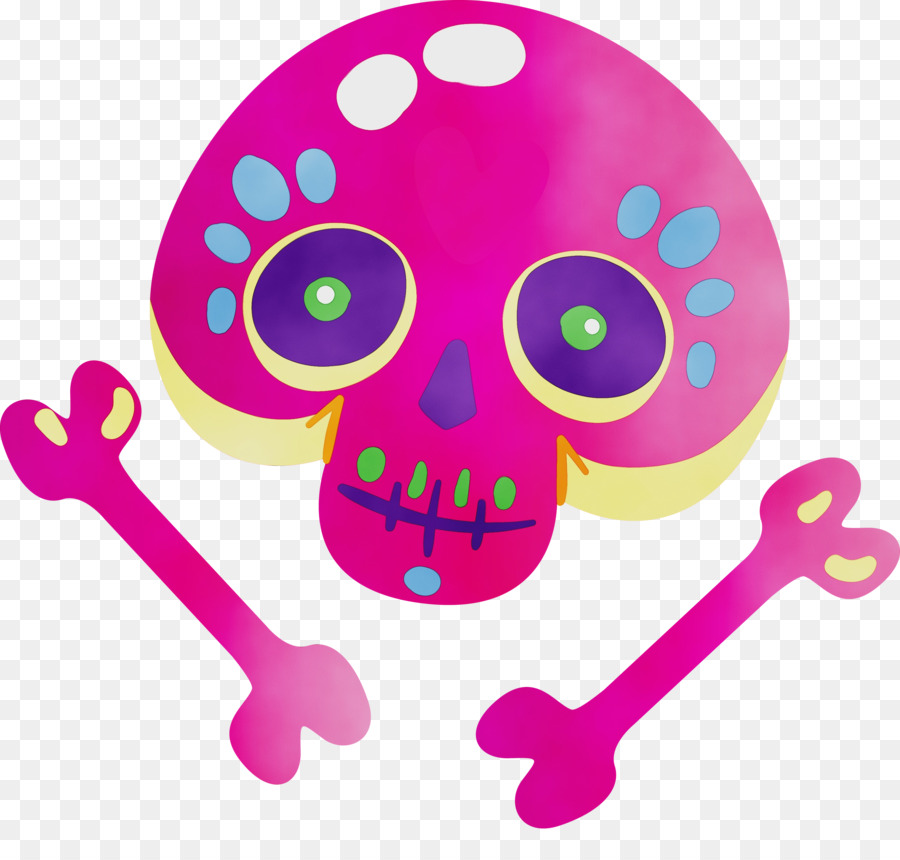 Calavera Rosa，Calavera De Azúcar PNG