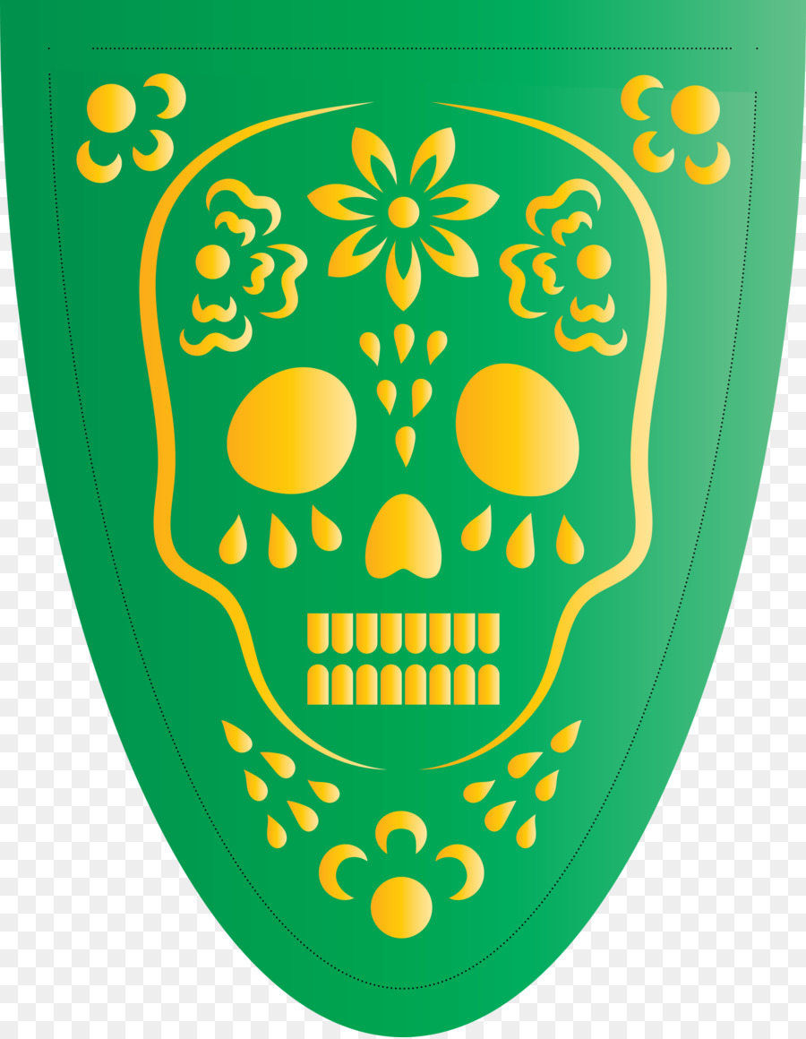 Escudo Rosa Con Calavera，Cráneo PNG