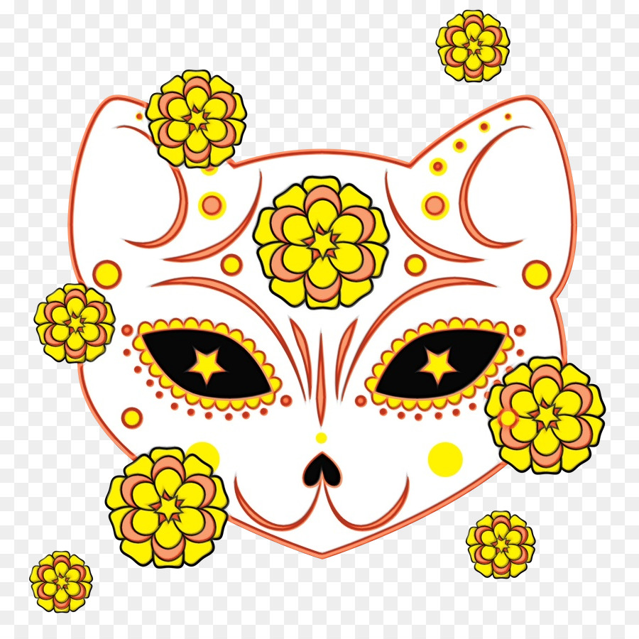 Máscara Decorativa De Gato，Mascarilla PNG