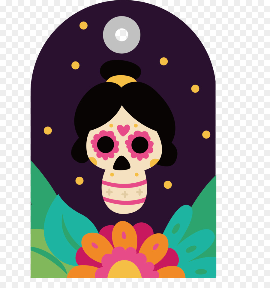 Calavera De Azúcar，Dia De Muertos PNG