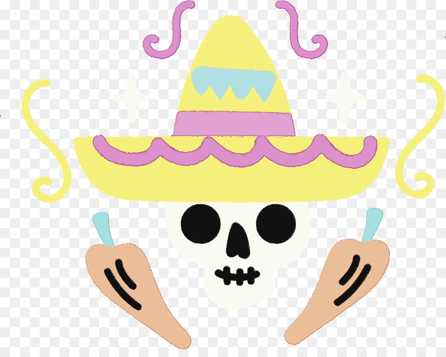 Calavera De Azúcar，Sombrero PNG