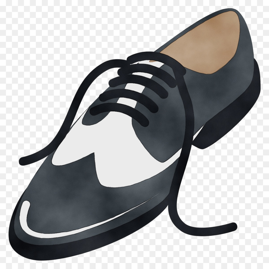 Zapato Blanco Y Negro，Cordones PNG