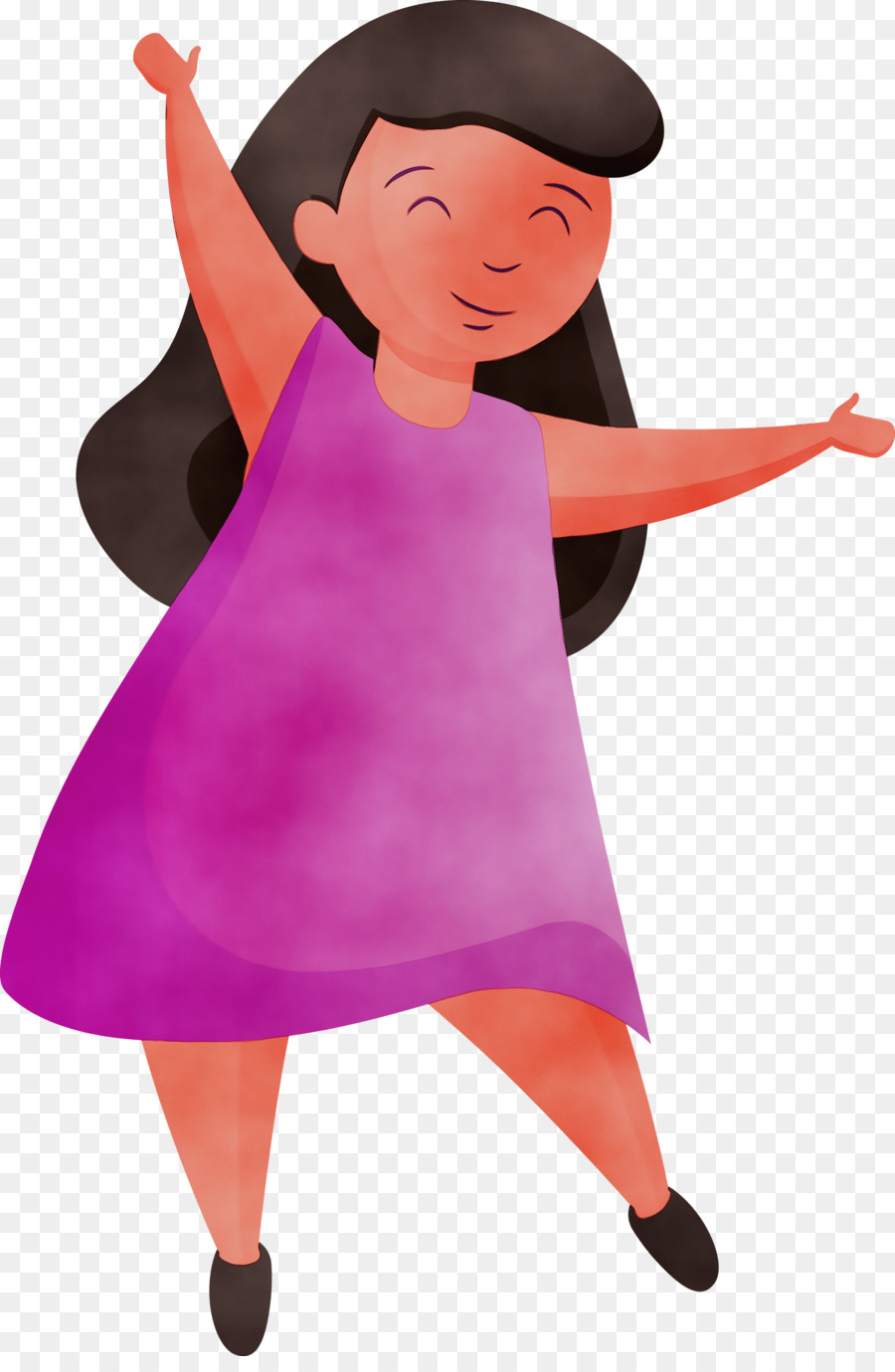 Chica En Vestido Verde，Niño PNG