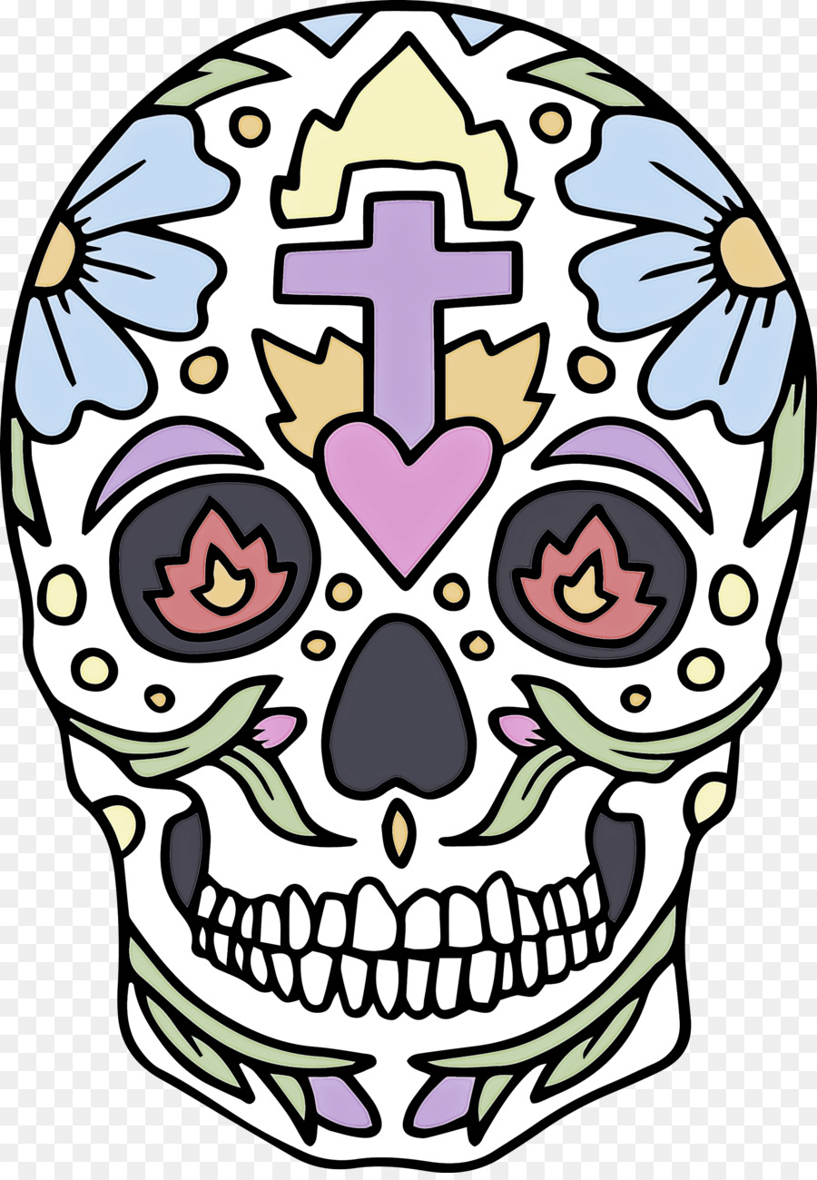 Calavera Colorida，Decoración PNG