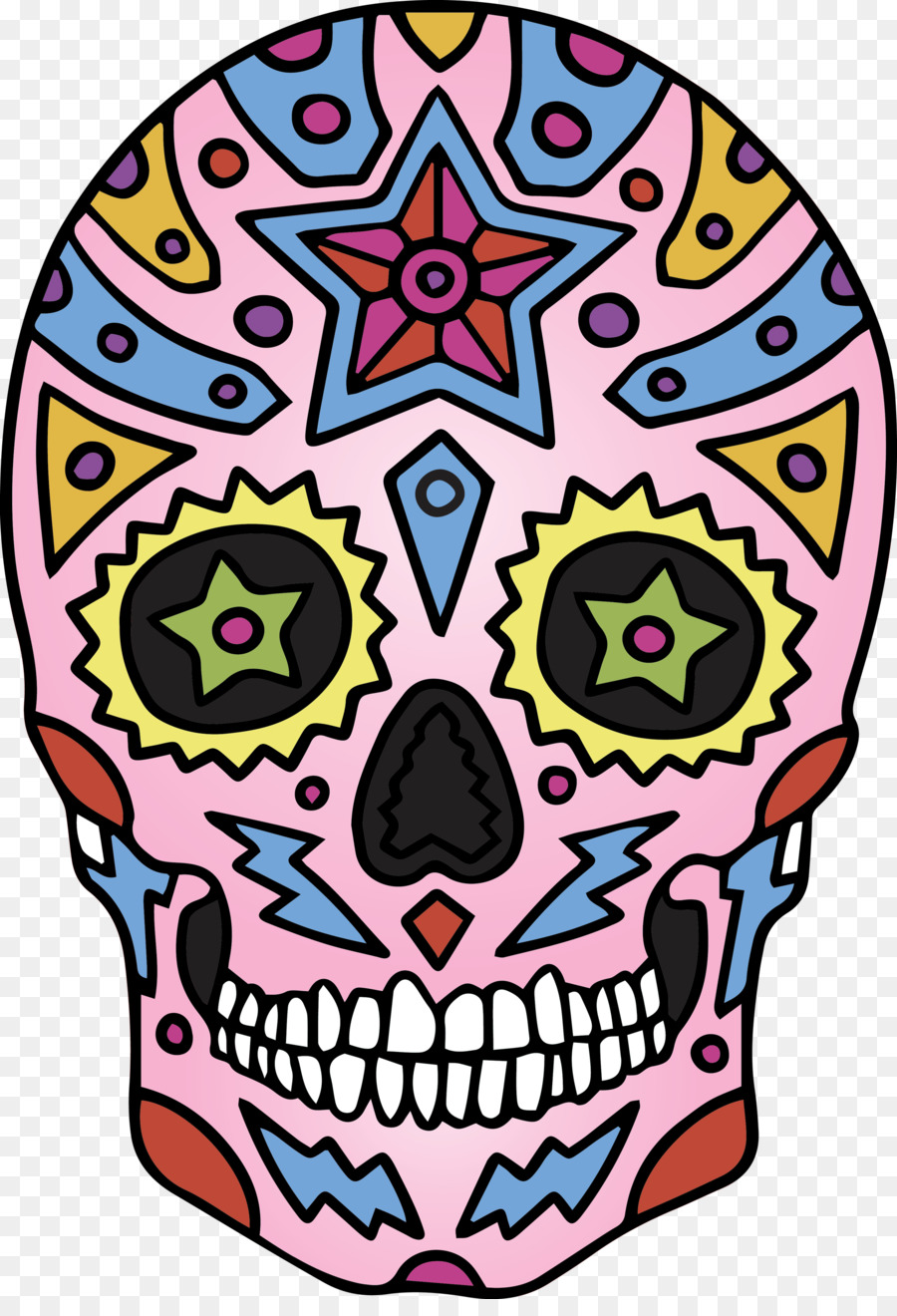 Día De Los Muertos，Cráneo De Arte PNG