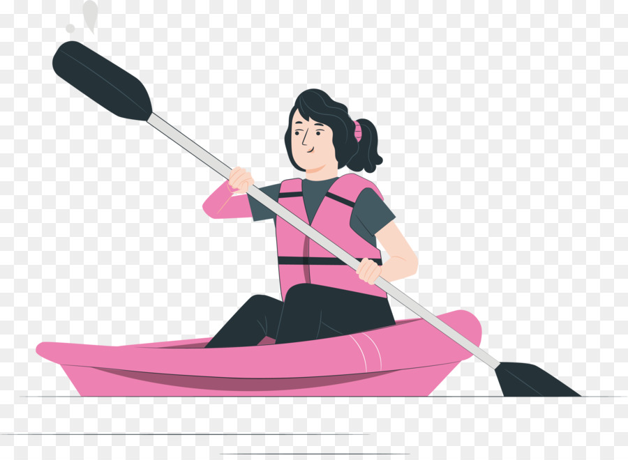 Mujer Kayak，Paleta PNG