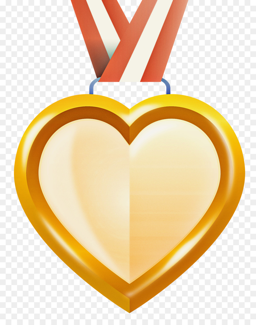 Medalla Del Corazón，Oro PNG