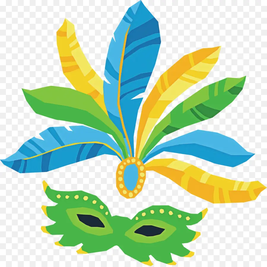 Máscara De Carnaval，Plumas PNG