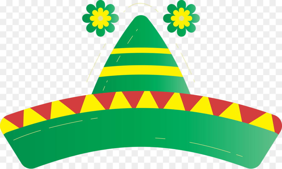 Sombrero De Fiesta，Verde PNG